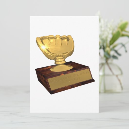 Goldener Handschuh Einladung (Stehend Vorderseite)