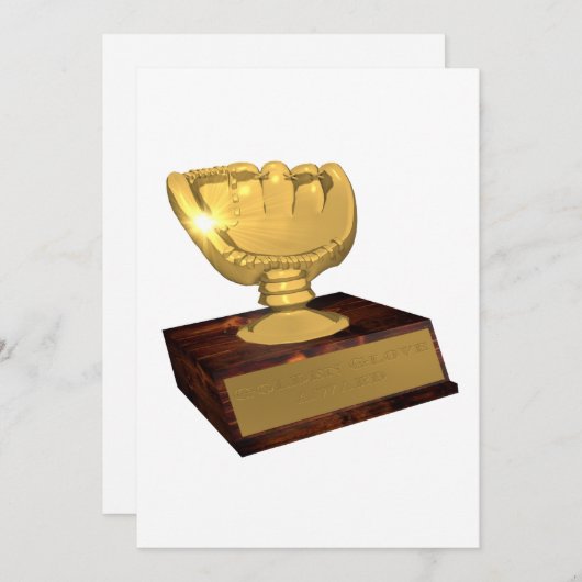 Goldener Handschuh Einladung (Vorne/Hinten)