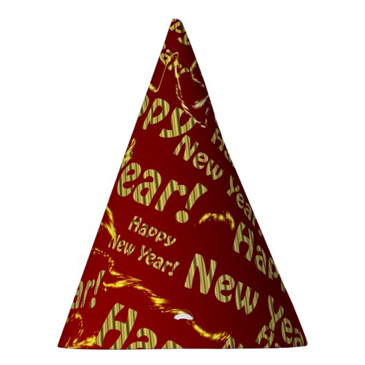 goldener Happy New Year Party Hut Partyhütchen (Rechts)