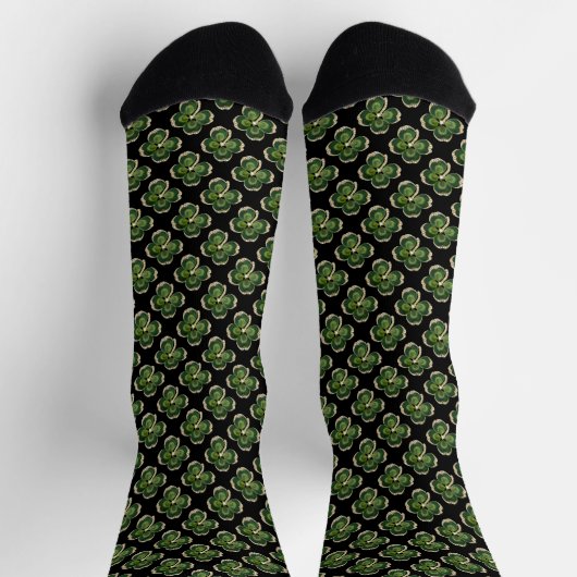 Goldener Heiliger Patrick Shamrock Schmuck mit Per Socken (Oben)