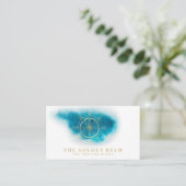 *~* goldener Helm-feines speisendes Seeweißes Visitenkarte (Stehend Vorderseite)