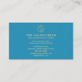 *~* goldener Helm-feines speisendes Seeweißes Visitenkarte (Rückseite)