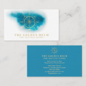 *~* goldener Helm-feines speisendes Seeweißes Visitenkarte (Vorne/Hinten)