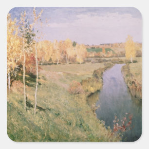 Goldener Herbst, 1895 Quadratischer Aufkleber