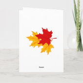 Goldener Herbst Blüh Hochzeit Danke (Rückseite)