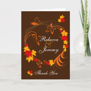 Goldener Herbst Blüh Hochzeit Danke
