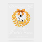 Goldener Herbst - Brautparty willkommen Acrylschild (Vorderseite)