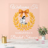 Goldener Herbst - Brautparty willkommen Acrylschild (Hochzeit)