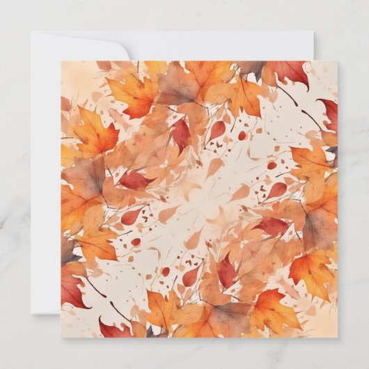 Goldener Herbst bringt Erntedank Dinner Einladung (Rückseite)