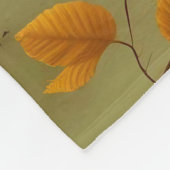 "Goldener Herbst: Ein nahtloses 3D-Leaf-Muster Fleecedecke (Ecke)
