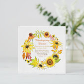 Goldener Herbst Einladung (Stehend Vorderseite)