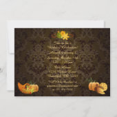 Goldener Herbst Ernte Damaskus Geburtstag Einladun Einladung (Rückseite)