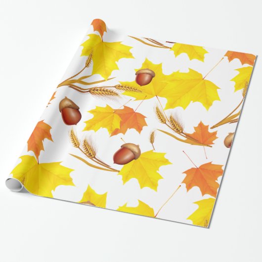 Goldener Herbst Geschenkpapier (Ungerollt)