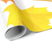 Goldener Herbst Geschenkpapier (Rolleneckpunkt)