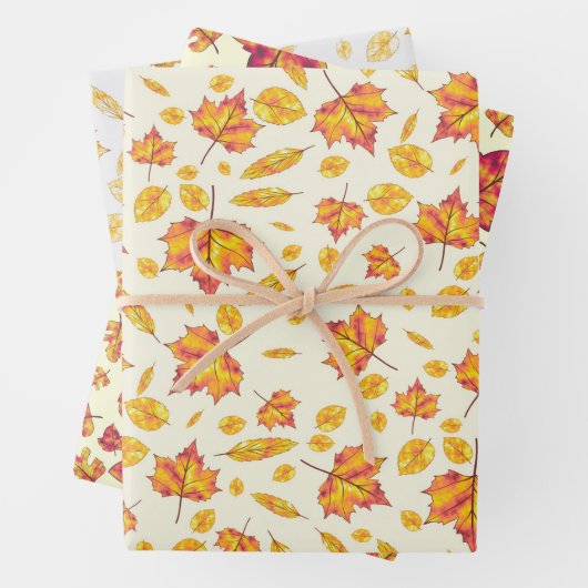 Goldener Herbst Geschenkpapier Set (Beispiel)