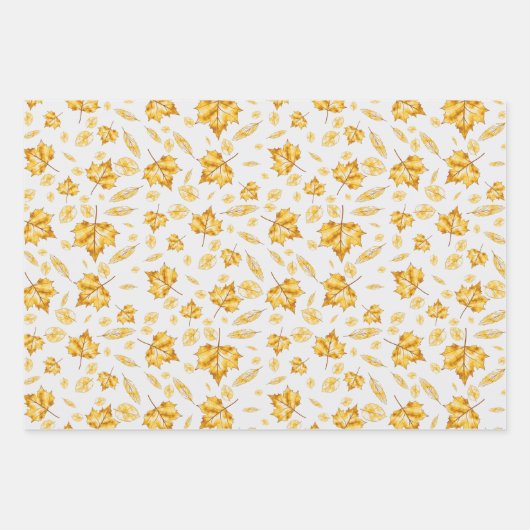 Goldener Herbst Geschenkpapier Set (Vorderseite 3)
