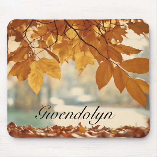 Goldener Herbst/Herbst-Leaf Naturlandschaft Mousepad (Vorne)