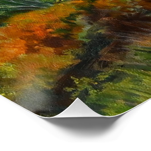 Goldener Herbst im Gebirge Poster (Ecke)