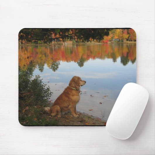 Goldener Herbst in dem See Mousepad (Mit Mouse)