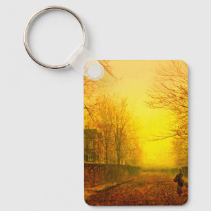 Goldener Herbst John Atkinson Grimshaw Schlüsselanhänger