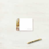 Goldener Herbst, Waldweg Post-it Klebezettel (Auf Schreibtisch)