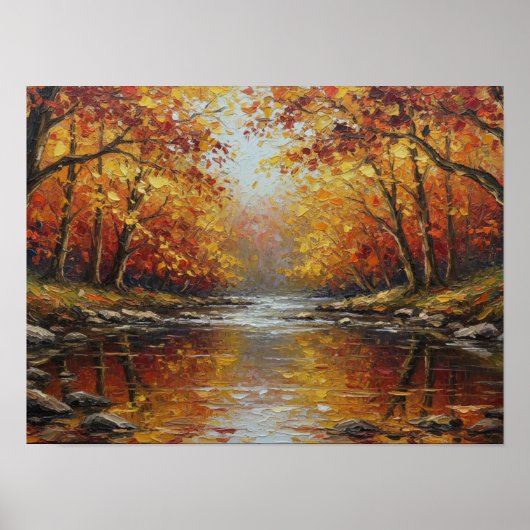 Goldener Herbstbach Poster (Vorne)