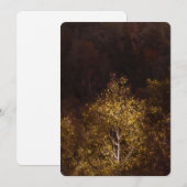 Goldener Herbstbaum Feiertagskarte (Vorne/Hinten)