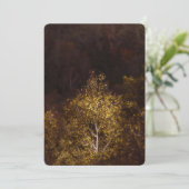 Goldener Herbstbaum Feiertagskarte (Stehend Vorderseite)