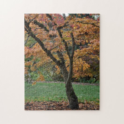 Goldener Herbstbaum Puzzle (Vertikal)