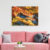 Goldener Herbstbelag Blätter Canvas Print Leinwanddruck (Insitu (Wohnzimmer))