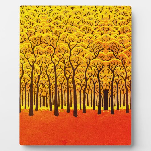 Goldener Herbstwald Fotoplatte (Vorderseite)