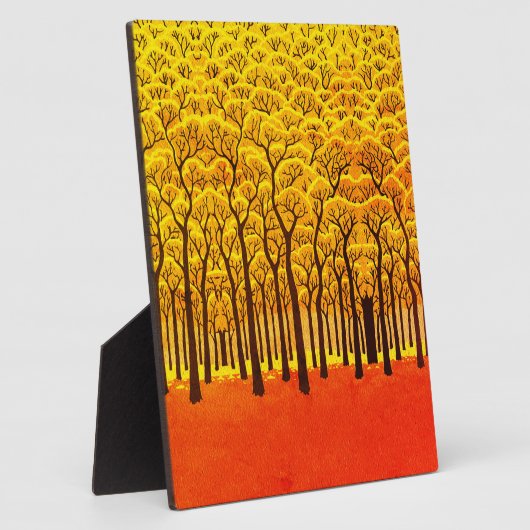 Goldener Herbstwald Fotoplatte (Seite)