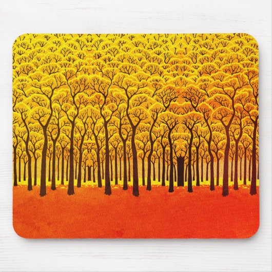 Goldener Herbstwald Mousepad (Vorne)