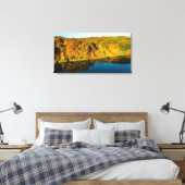 Goldener Herbstwald und Spiegelsee Leinwanddruck (Insitu (Schlafzimmer))