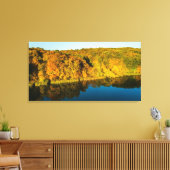 Goldener Herbstwald und Spiegelsee Leinwanddruck (Insitu (Wohnzimmer))