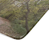 Goldener Herbstwaldweg Schneidebrett (Ecke)