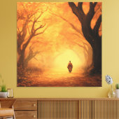 Goldener Herbstzen Leinwanddruck (Insitu (Wohnzimmer))