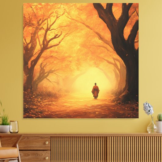 Goldener Herbstzen Leinwanddruck (Insitu (Wohnzimmer))