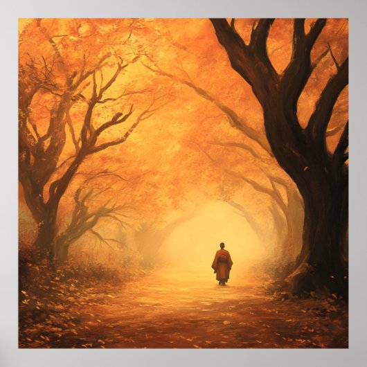 Goldener Herbstzen Poster (Vorne)