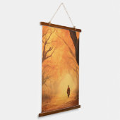 Goldener Herbstzen Wandteppich Mit Holzrahmen (Gewinkelt)