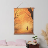 Goldener Herbstzen Wandteppich Mit Holzrahmen (Schlafzimmer)