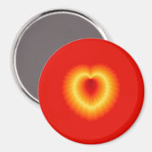 Goldener Herz-Magnet Magnet (Vorderseite/Rückseite)
