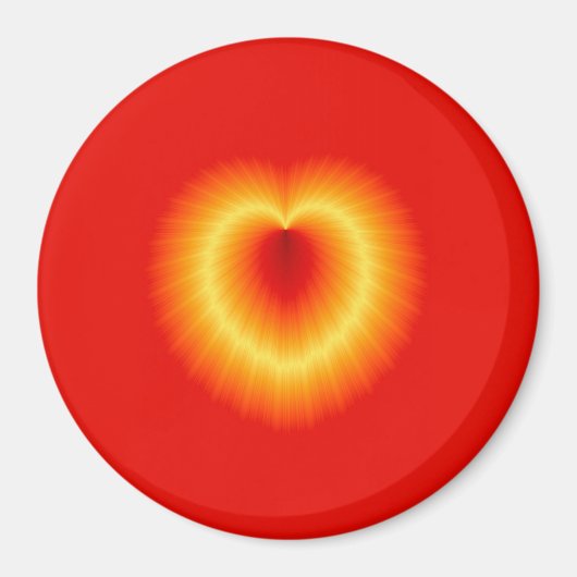 Goldener Herz-Magnet Magnet (Vorne)