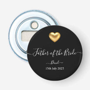 Goldener Herzenvater des Bride Bottle Opener Flaschenöffner