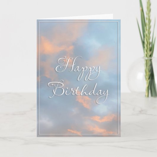 Goldener Himmel - Geburtskarte Dankeskarte (Vorderseite)