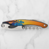 Goldener Himmel, lila blaue Blätter Kellnermesser (Vorderseite)