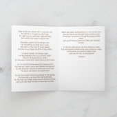 Goldener Himmel, Sonnenblumen und Comfort Gedicht  Karte (Innenseite)