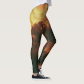 Goldener Himmelsaktives Trageyoga Leggings (Rechts)