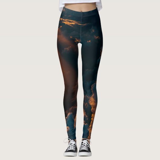Goldener Himmelsaktives Trageyoga Leggings (Vorderseite)