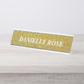 Goldener Hintergrund-Entwurf Schreibtischnamensplakette (Vorderseite )